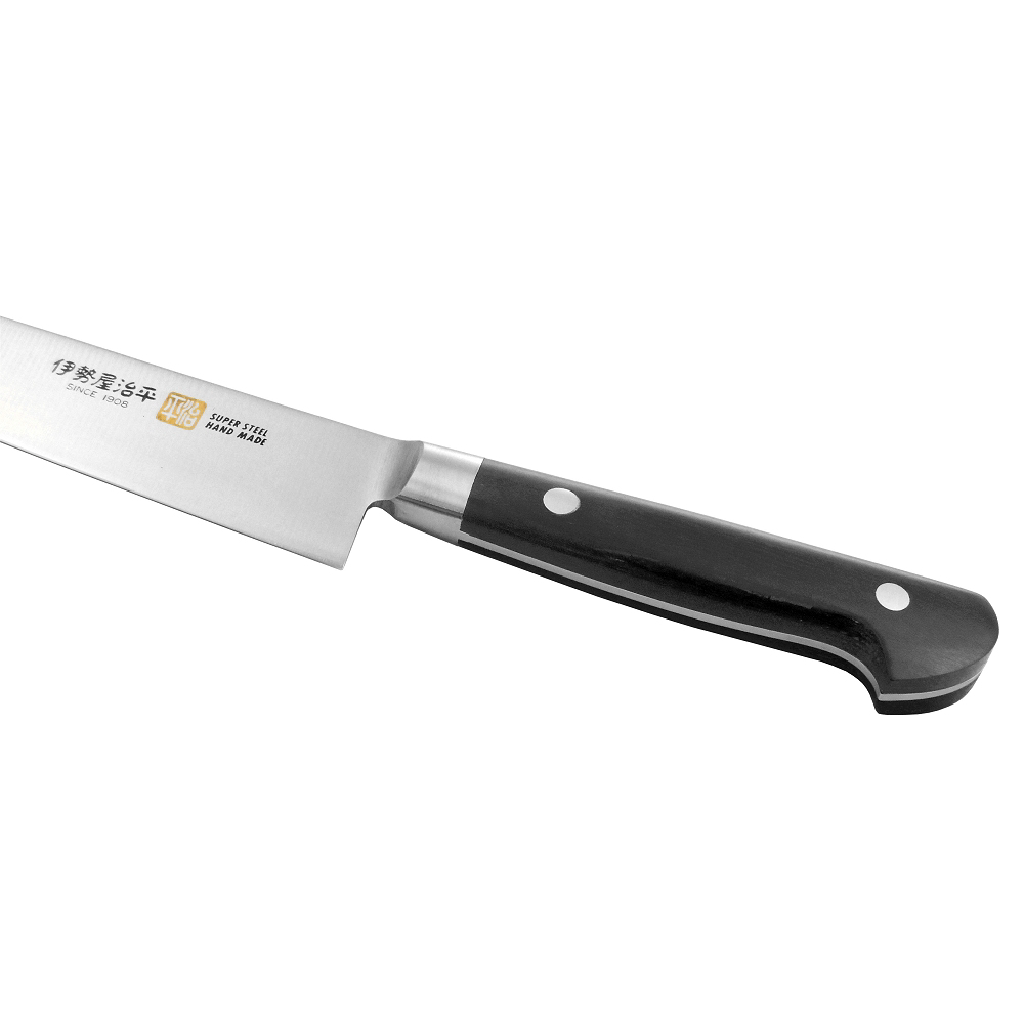 ISEYA JIHEI Molybdenum Petty Knife 150mm - Black Packer Handle