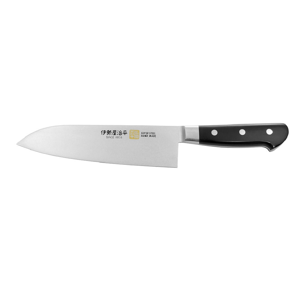 ISEYA JIHEI Santoku de Molibdénio 180mm - Cabo Micarta