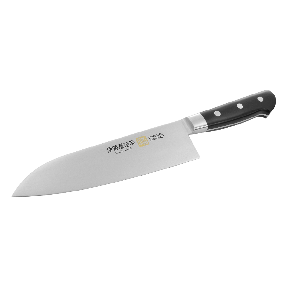ISEYA JIHEI Santoku de Molibdénio 180mm - Cabo Micarta