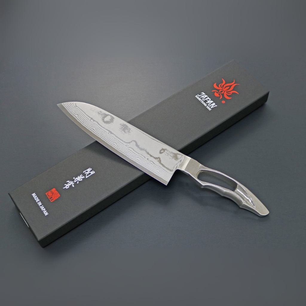 SEKI KANETSUNE SANNOIKE Series VG-10 17-layer Damascus Santoku 170mmm