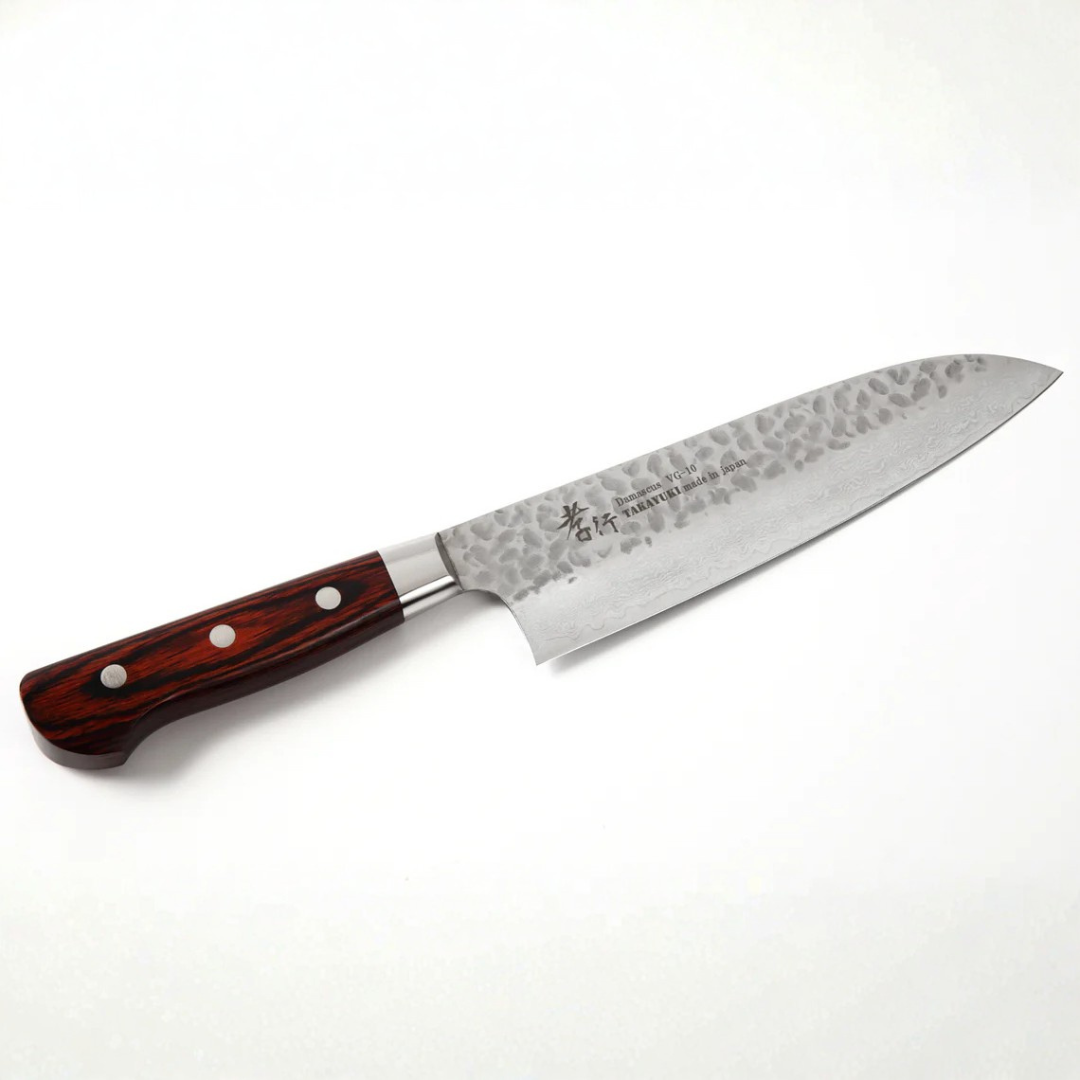 SAKAI TAKAYUKI 33-Layer Damascus VG10 SANTOKU 180mm